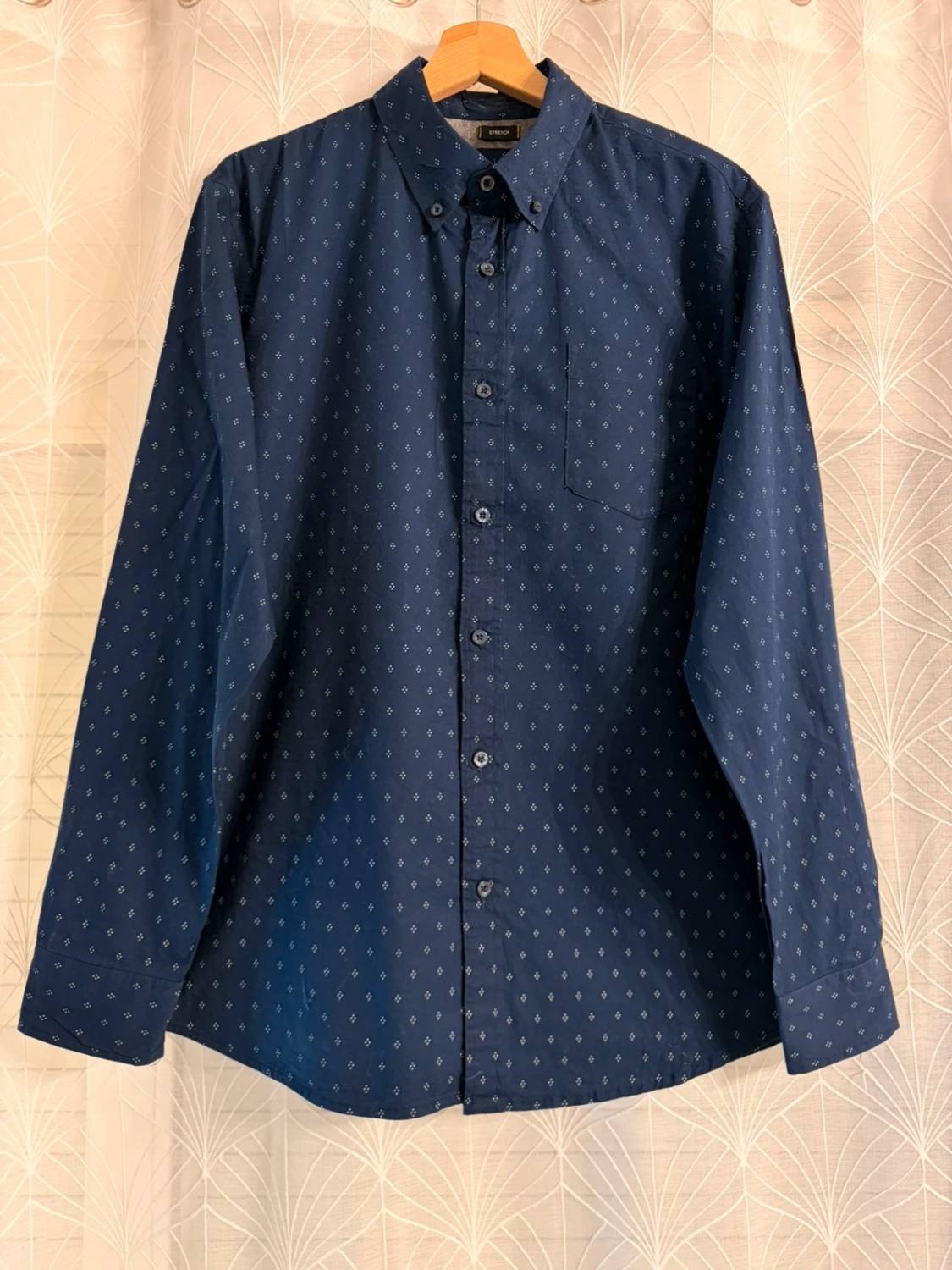 🤠 Chemise Lee Regular Fit Stretch Marine à Motif - Confort & Style