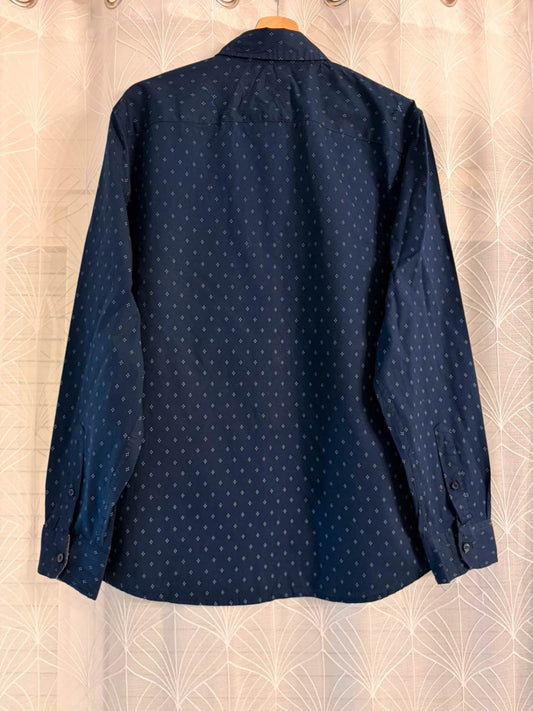 🤠 Camisa Lee Regular Fit Stretch Marino con Estampado - Confort y Estilo