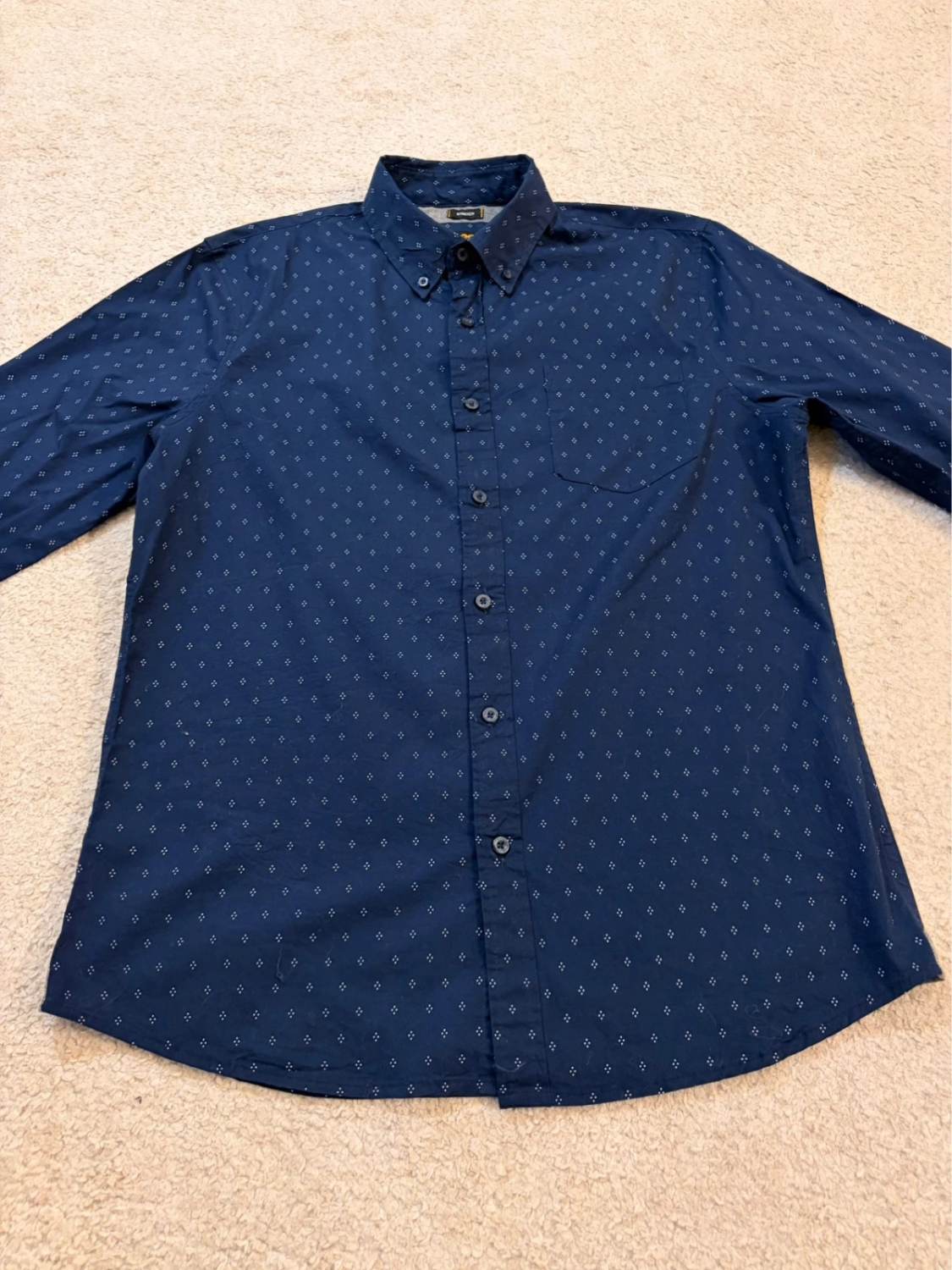 🤠 Chemise Lee Regular Fit Stretch Marine à Motif - Confort & Style