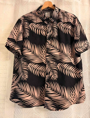 🎨 Chemise Cactus Man “Ricky Singh” - Noir à Motifs Beiges - Taille L