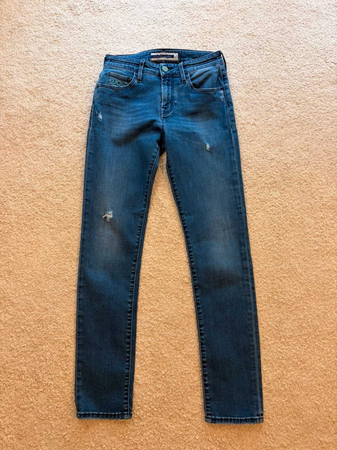 💎👖 Jeans Jacob Cohen "Kimberly" Luxury Denim Troués Bleu - Premium & Tendance