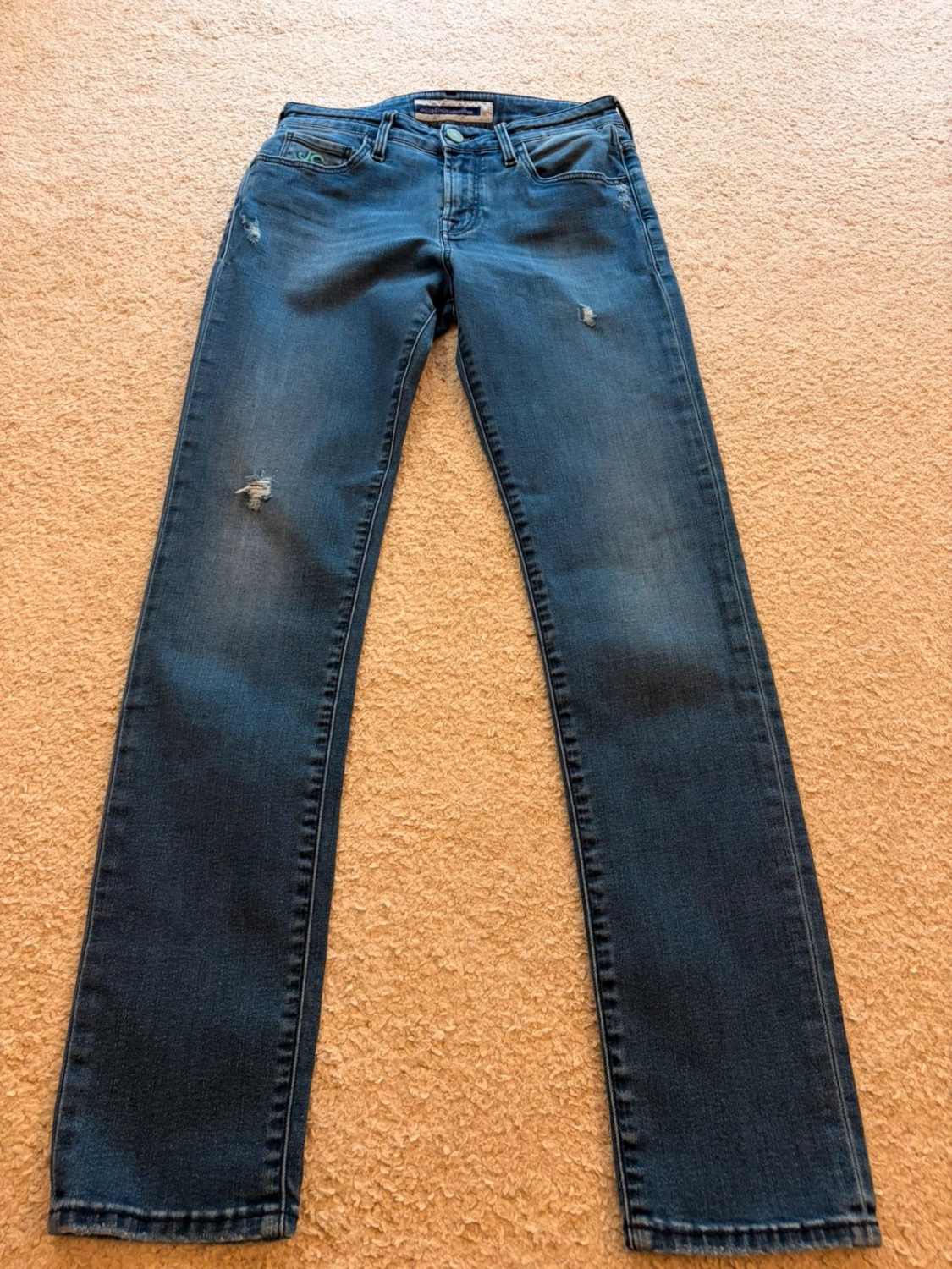 💎👖 Jeans Jacob Cohen "Kimberly" Luxury Denim Troués Bleu - Premium & Tendance