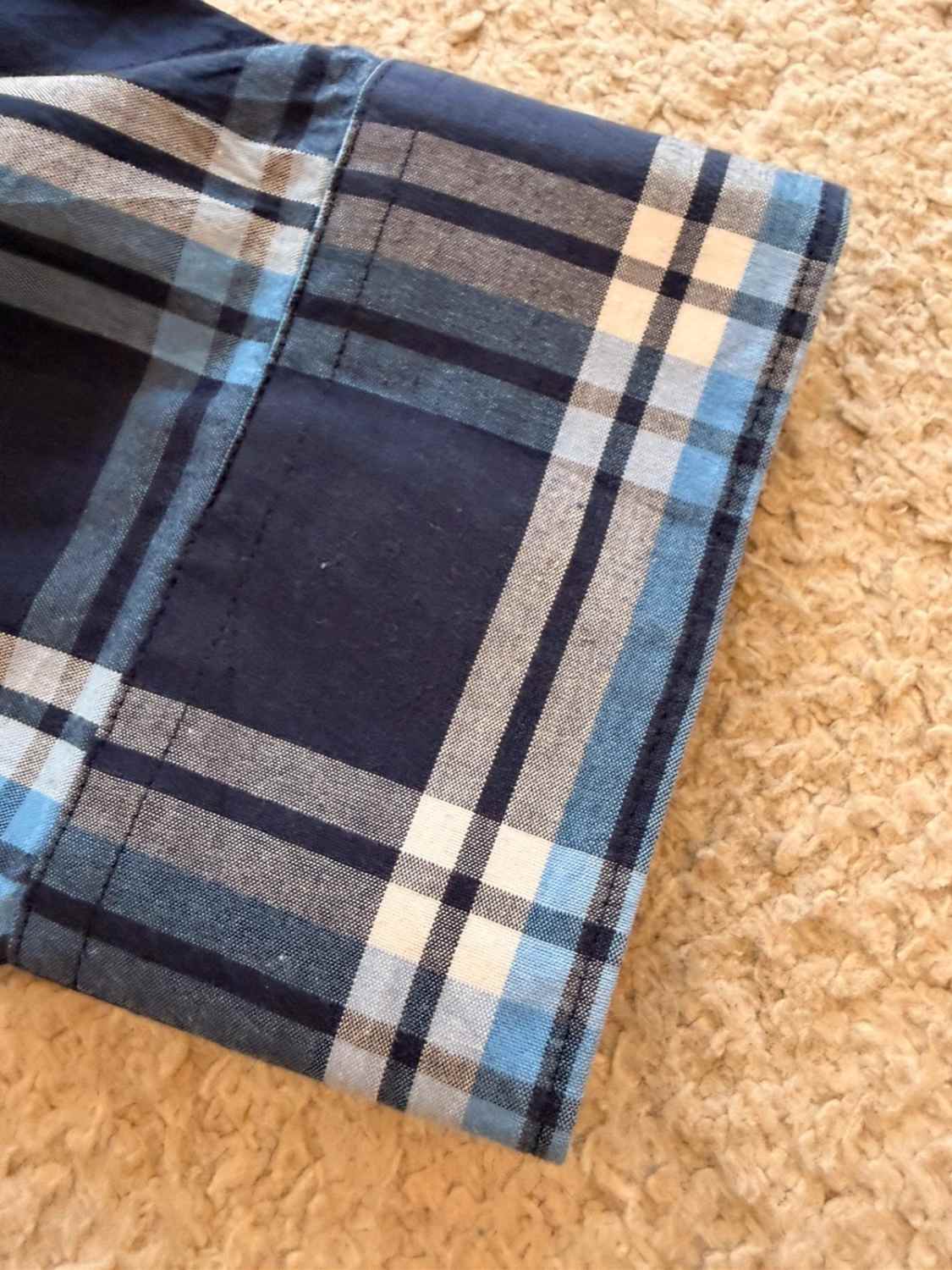 Michael Kors Geruit Overhemd Marine/Helderblauw/Grijs - Stedelijke Elegant