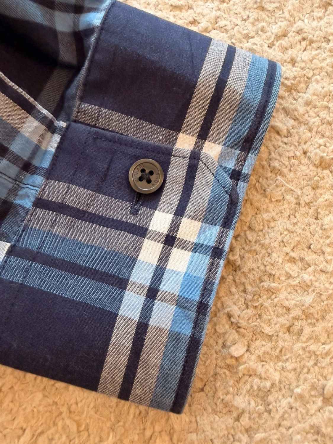 Michael Kors Geruit Overhemd Marine/Helderblauw/Grijs - Stedelijke Elegant