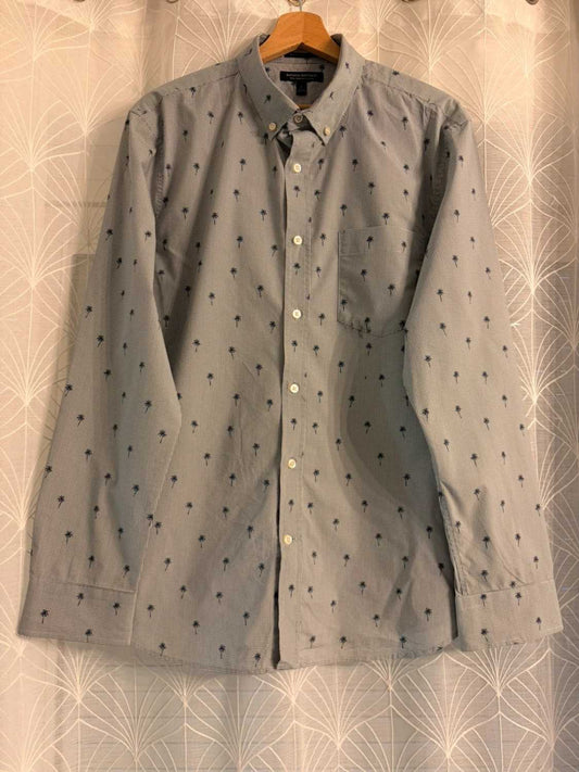 🔵 Chemise Banana Republic Slim Flex Fit à Carreaux Gris/Marine - Moderne & Élastique
