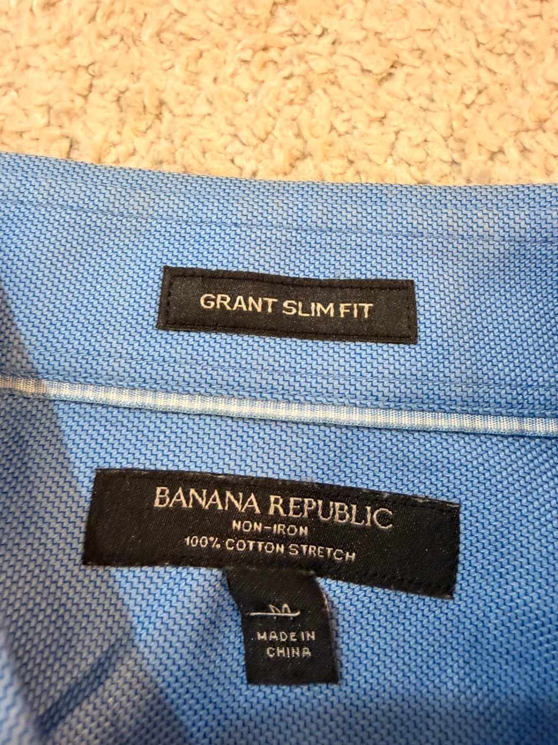 💎 Chemise Banana Republic Non-Iron Grant Slim Fit Bleu Clair - Fraîcheur & Entretien Facile