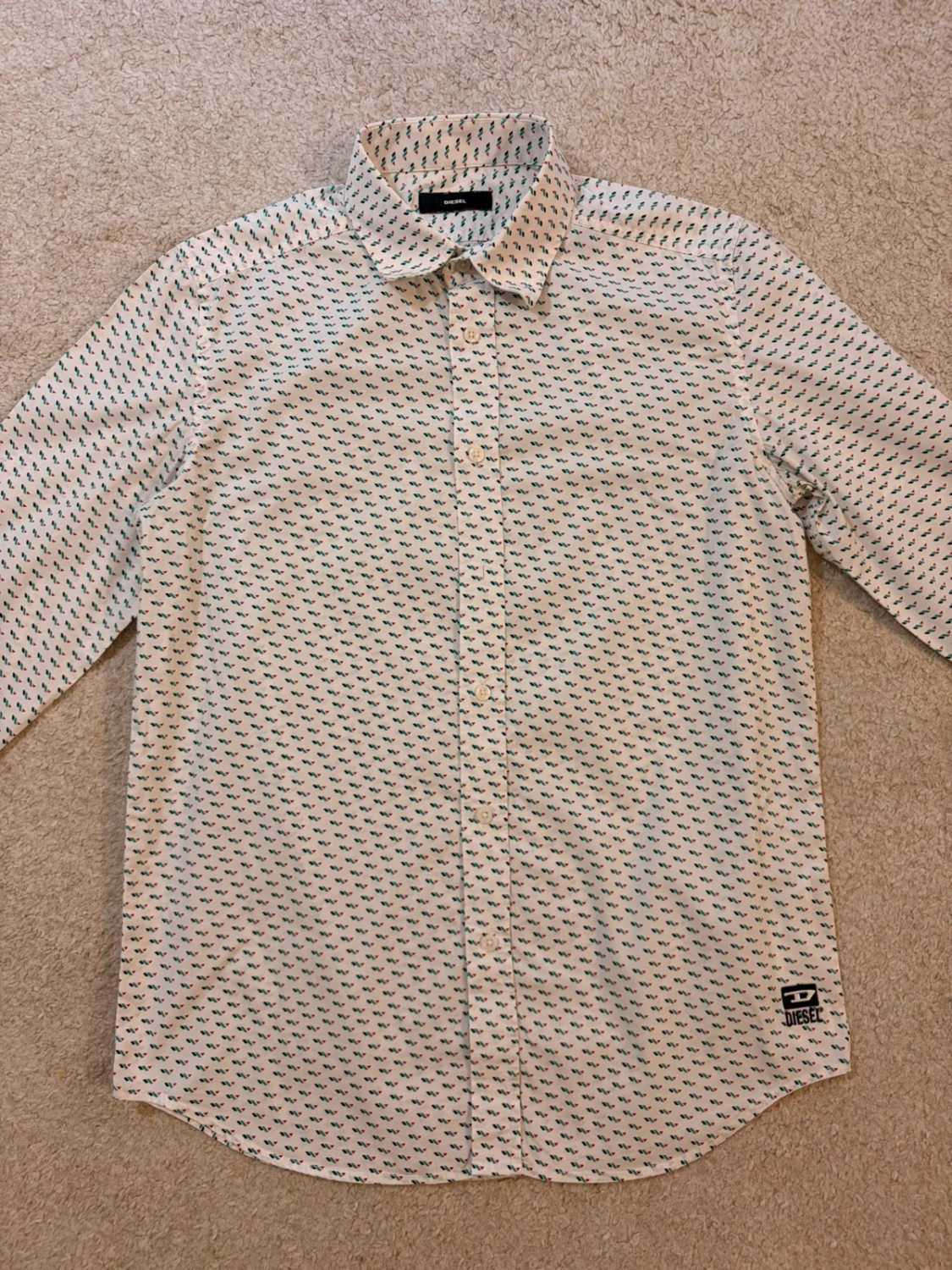 🎨 Chemise Diesel Blanc à Motif Coloré - Audacieuse & Branchée