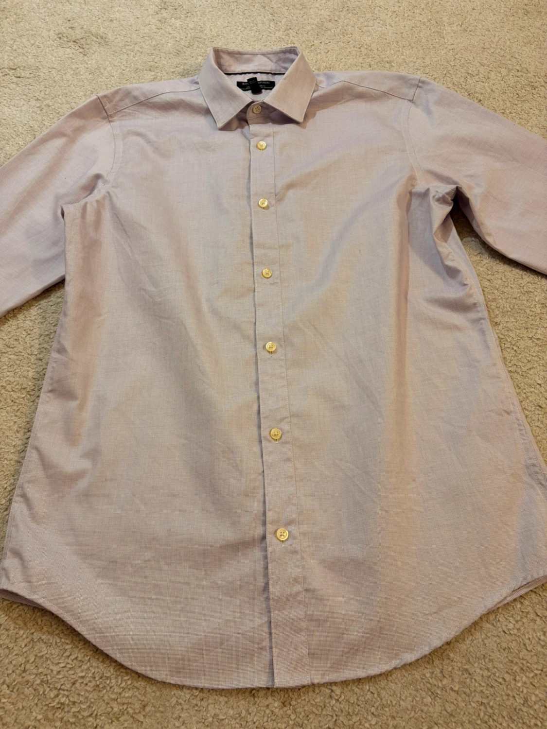 Camicia Banana Republic Relaxed Fit Lilla/Bianco - M