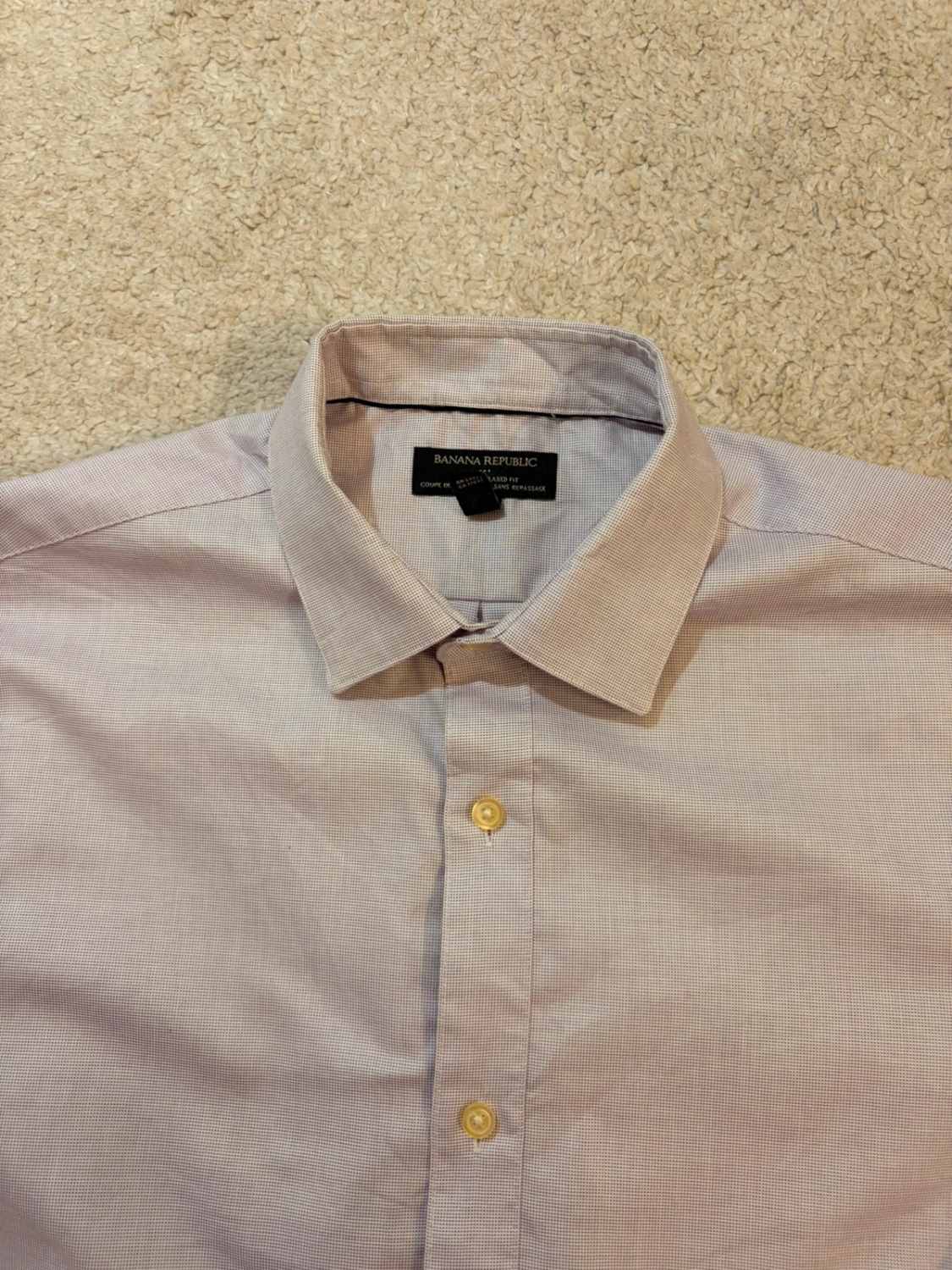 Camicia Banana Republic Relaxed Fit Lilla/Bianco - M