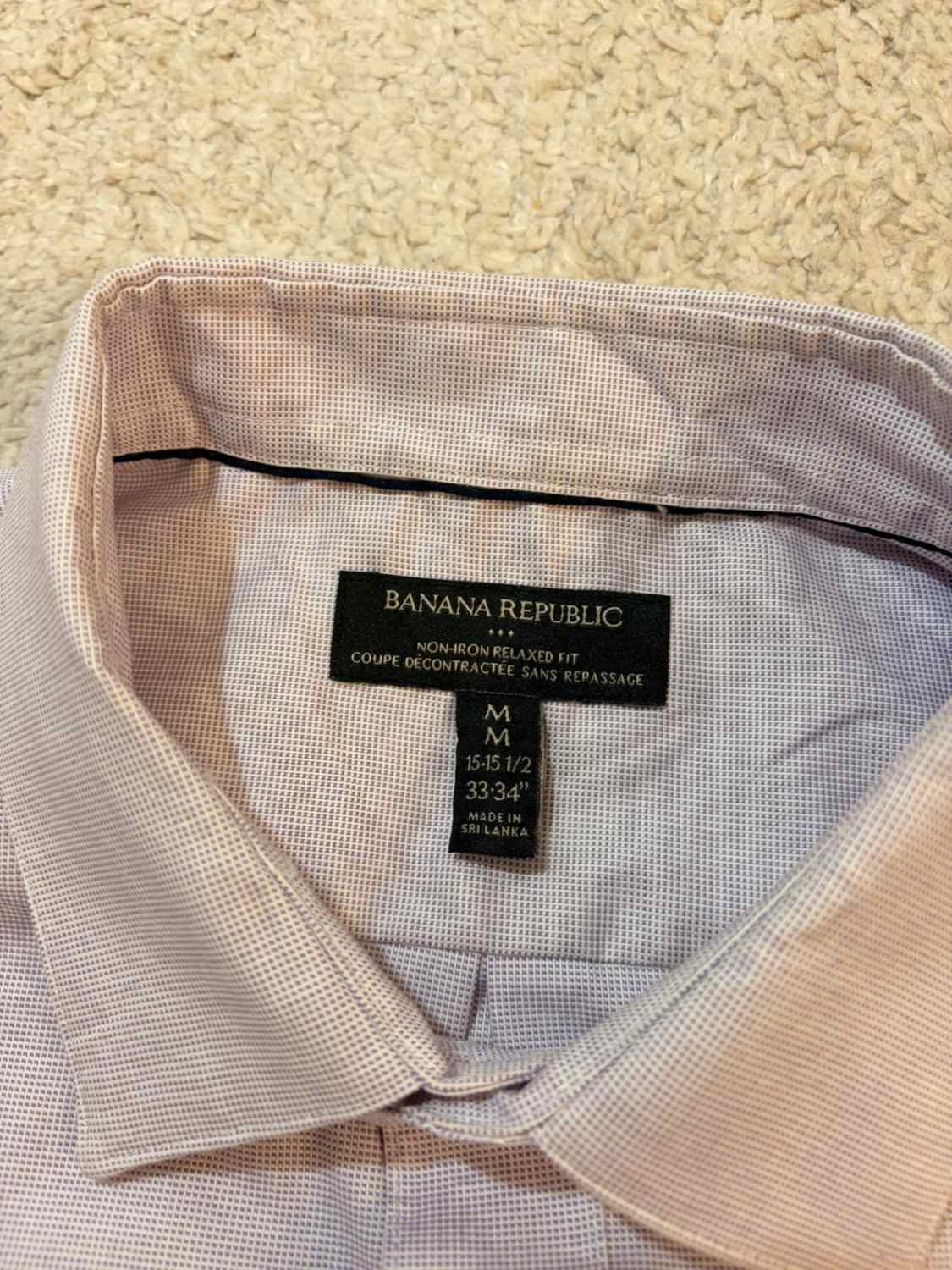 Camicia Banana Republic Relaxed Fit Lilla/Bianco - M