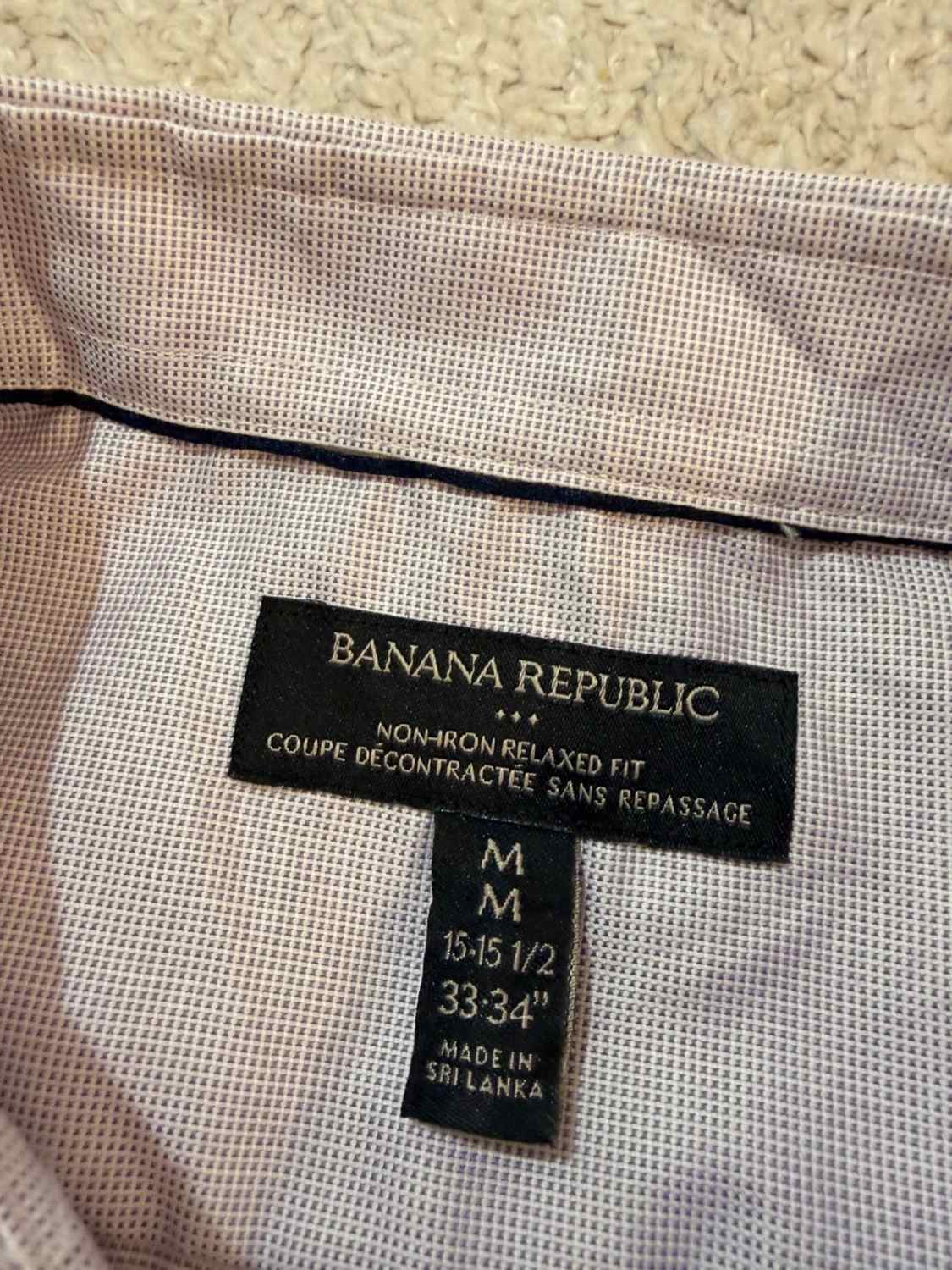 Camicia Banana Republic Relaxed Fit Lilla/Bianco - M