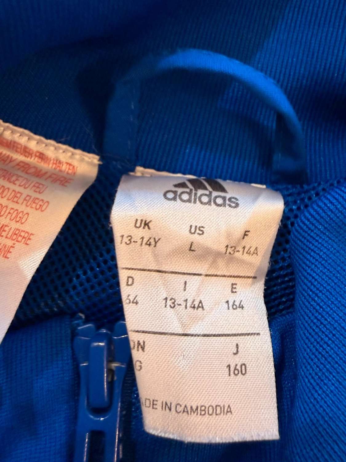 👦🔵 Veste Adidas Survêtement Bleu/Noir à Bandes Blanches - Style Junior & Confortable
