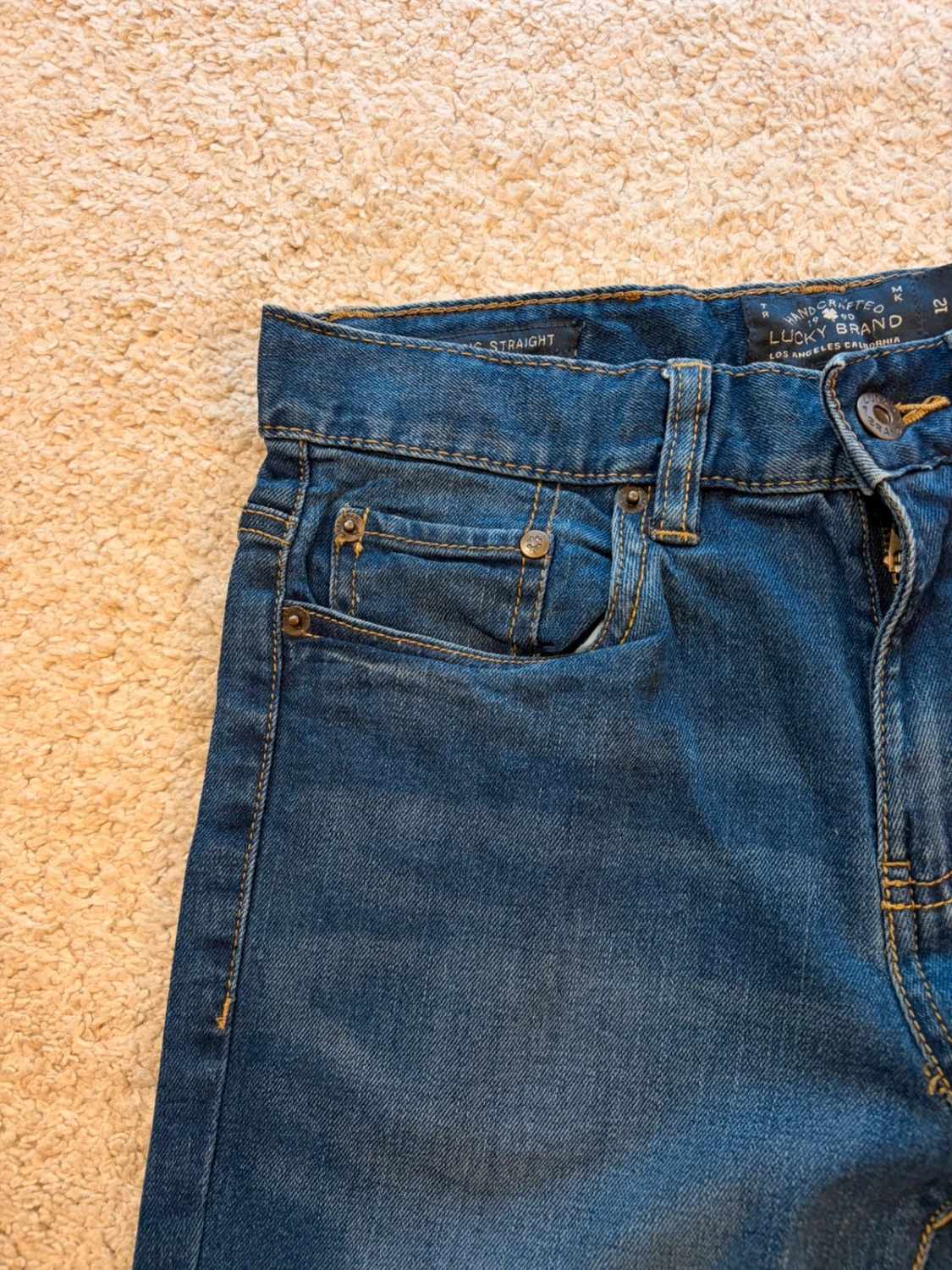 🍀👖 Jeans Lucky Brand "Handcrafted Classic Straight" Bleu - Artisanat & Style