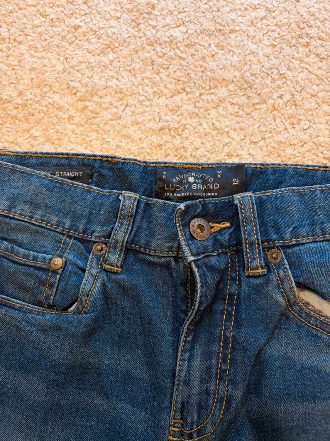 🍀👖 Jeans Lucky Brand "Handcrafted Classic Straight" Bleu - Artisanat & Style