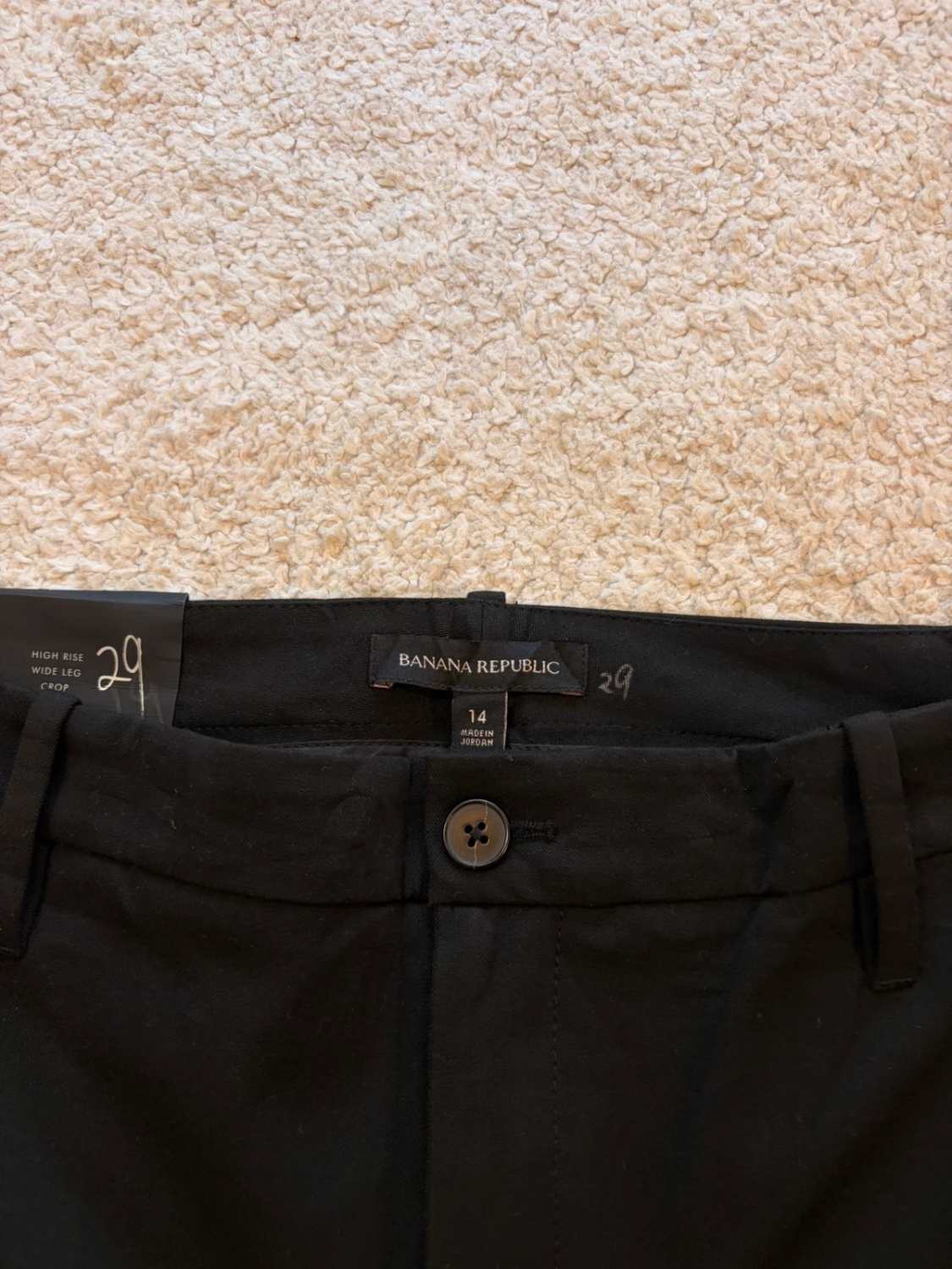 Pantalon Banana Republic Wide-Leg Crop Noir - XL (Neuf)