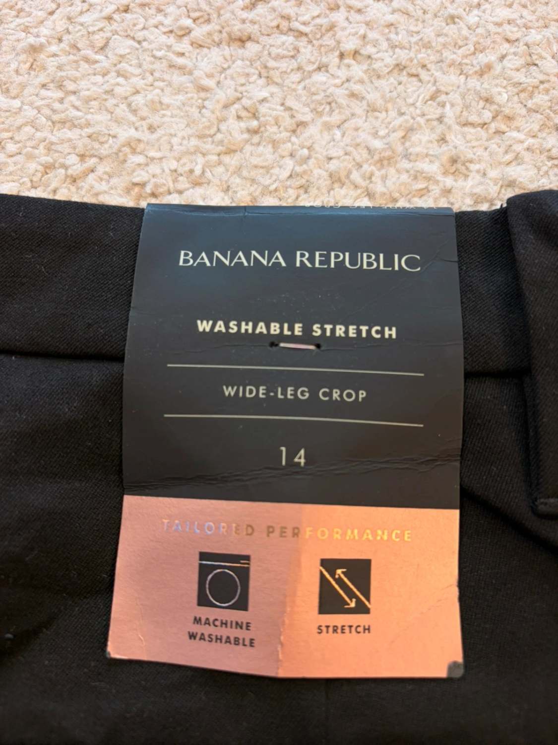 Pantalon Banana Republic Wide-Leg Crop Noir - XL (Neuf)