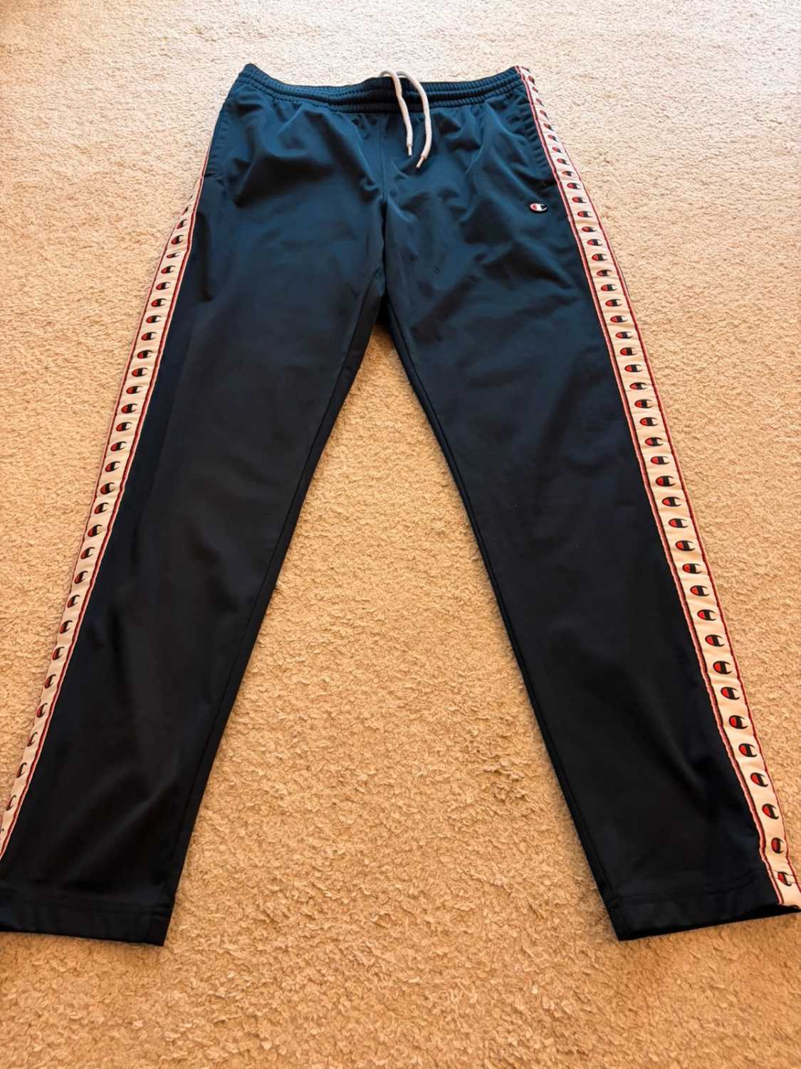 Pantalon Champion Survêtement Marine Logo Brodé - L