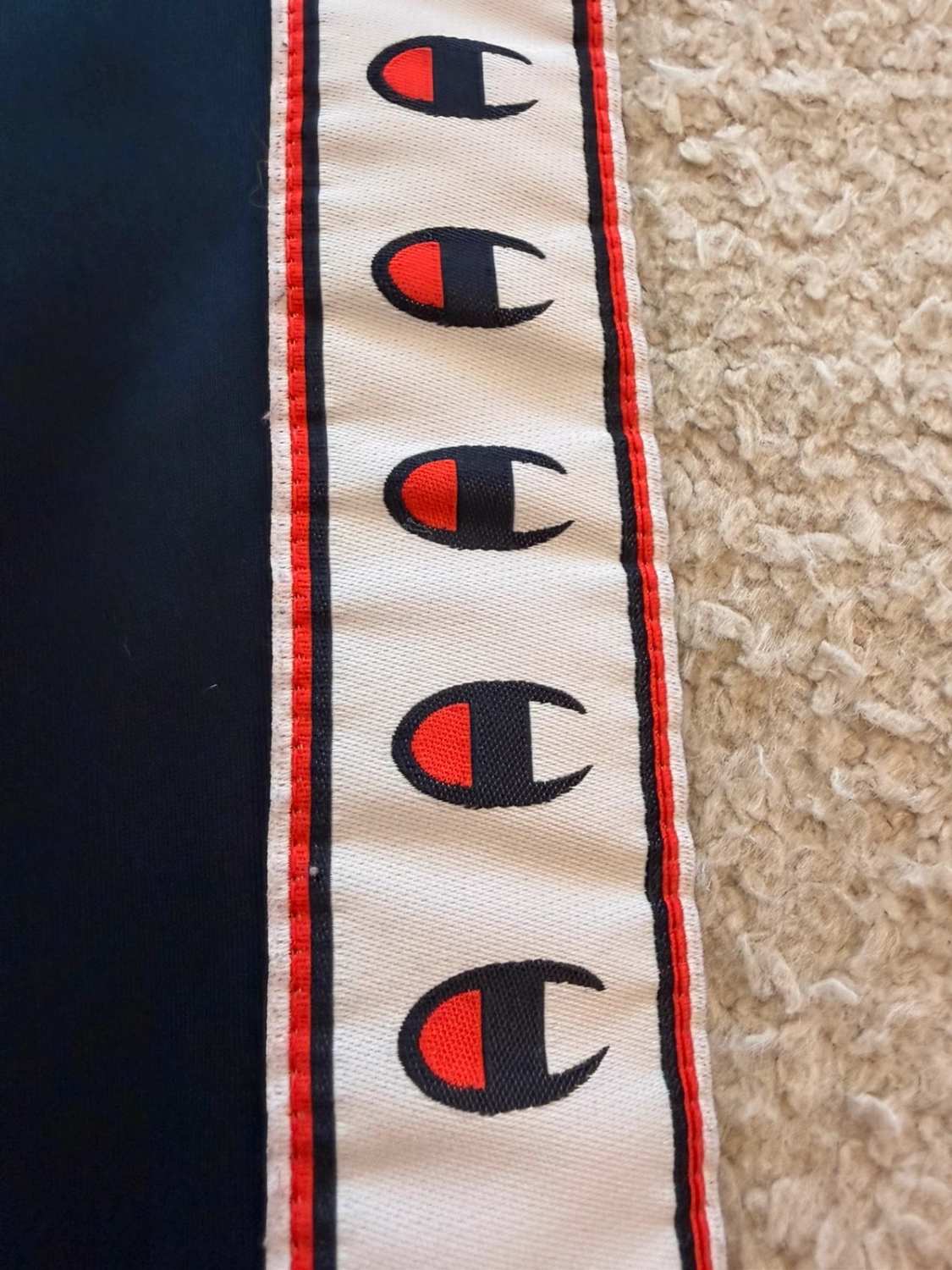 Pantalon Champion Survêtement Marine Logo Brodé - L