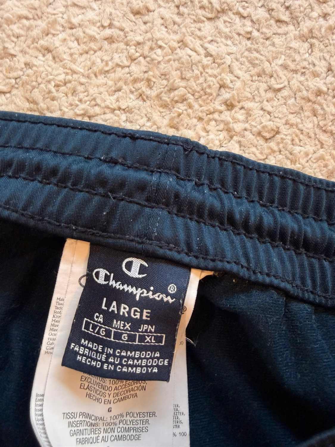 Pantalon Champion Survêtement Marine Logo Brodé - L
