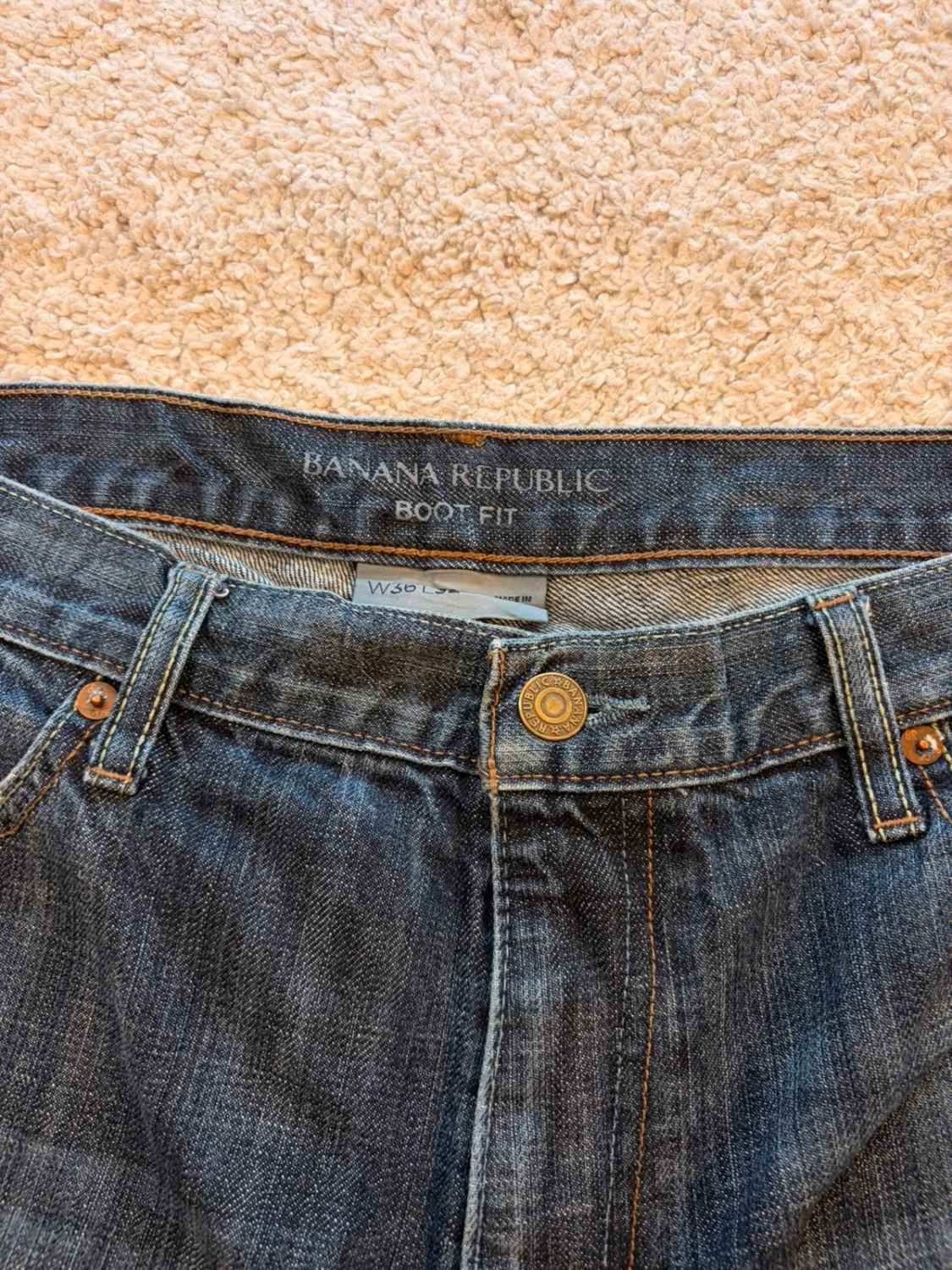🔵🩳 Short Banana Republic "Boot Fit" Bleu - Coupe Moderne & Confortable