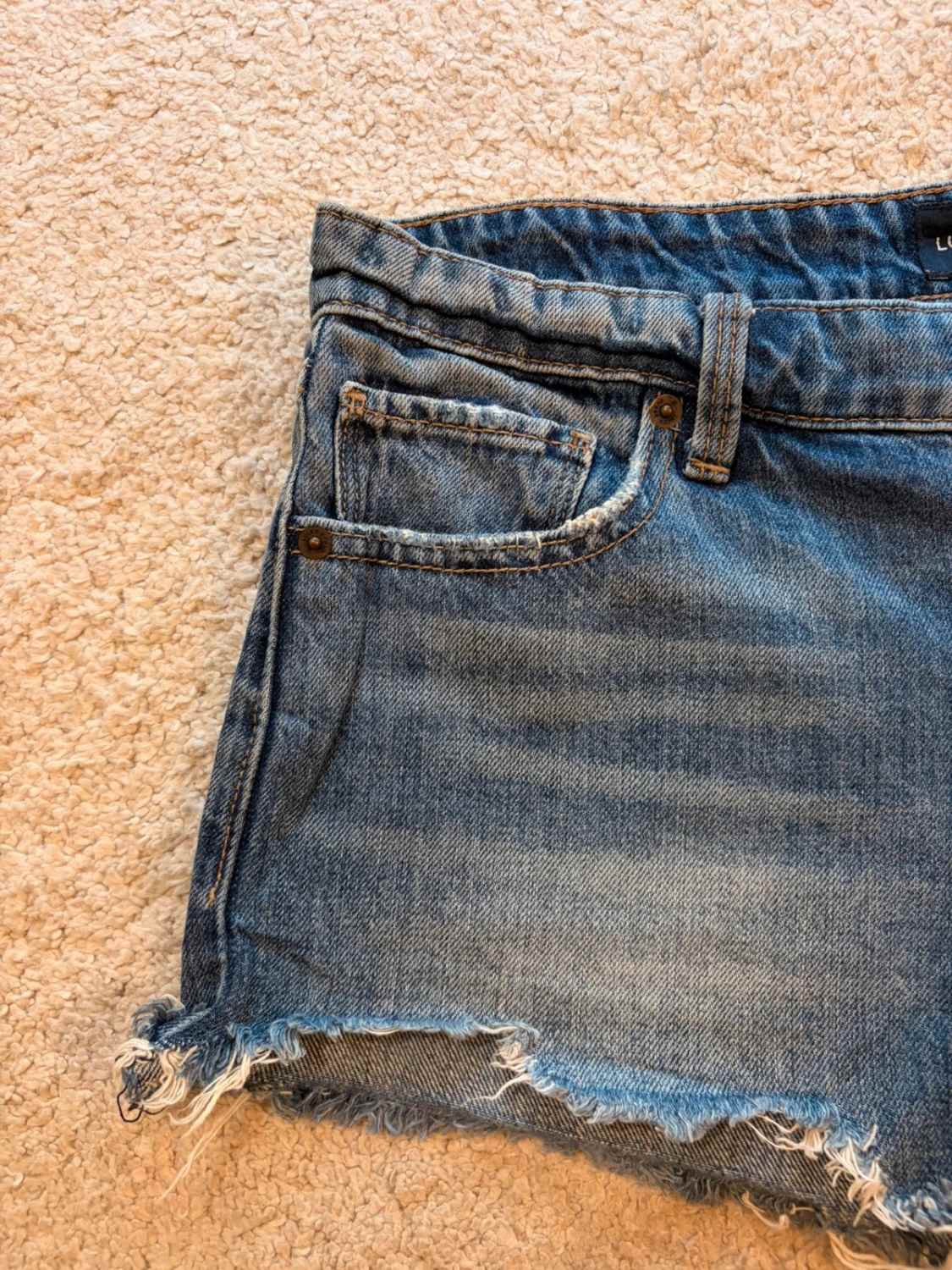 👖Short Lucky Brand "The Cut Off" en Jean Bleu - Style Dénim Détendu