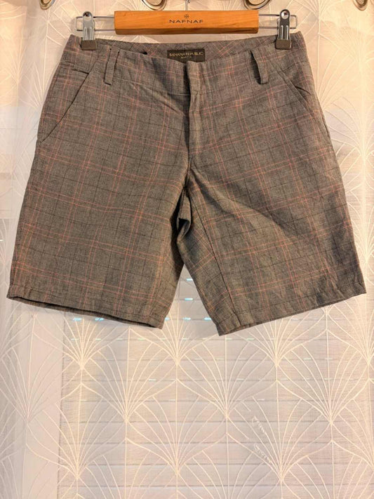 🎲🩳 Short Banana Republic "Martin Fit" à Carreaux Gris/Noir/Rouge - Audacieux & Casual