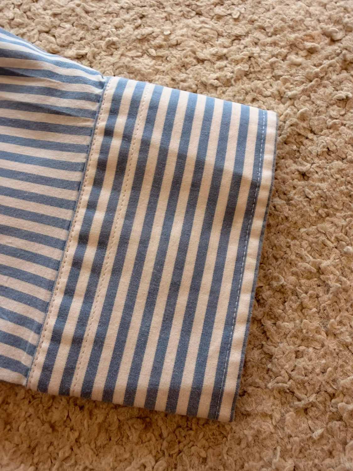 💙🤍 Banana Republic Slim Fit Kreukvrij Overhemd met Lichtblauw/Witte Strepen - Praktisch & Elegant