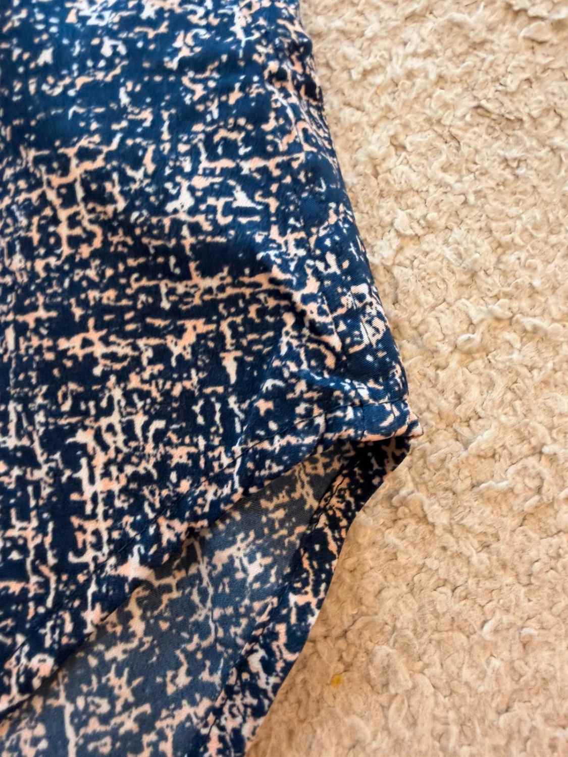 Chemise Banana Republic Bleu à Motif Blanc/Abricot
