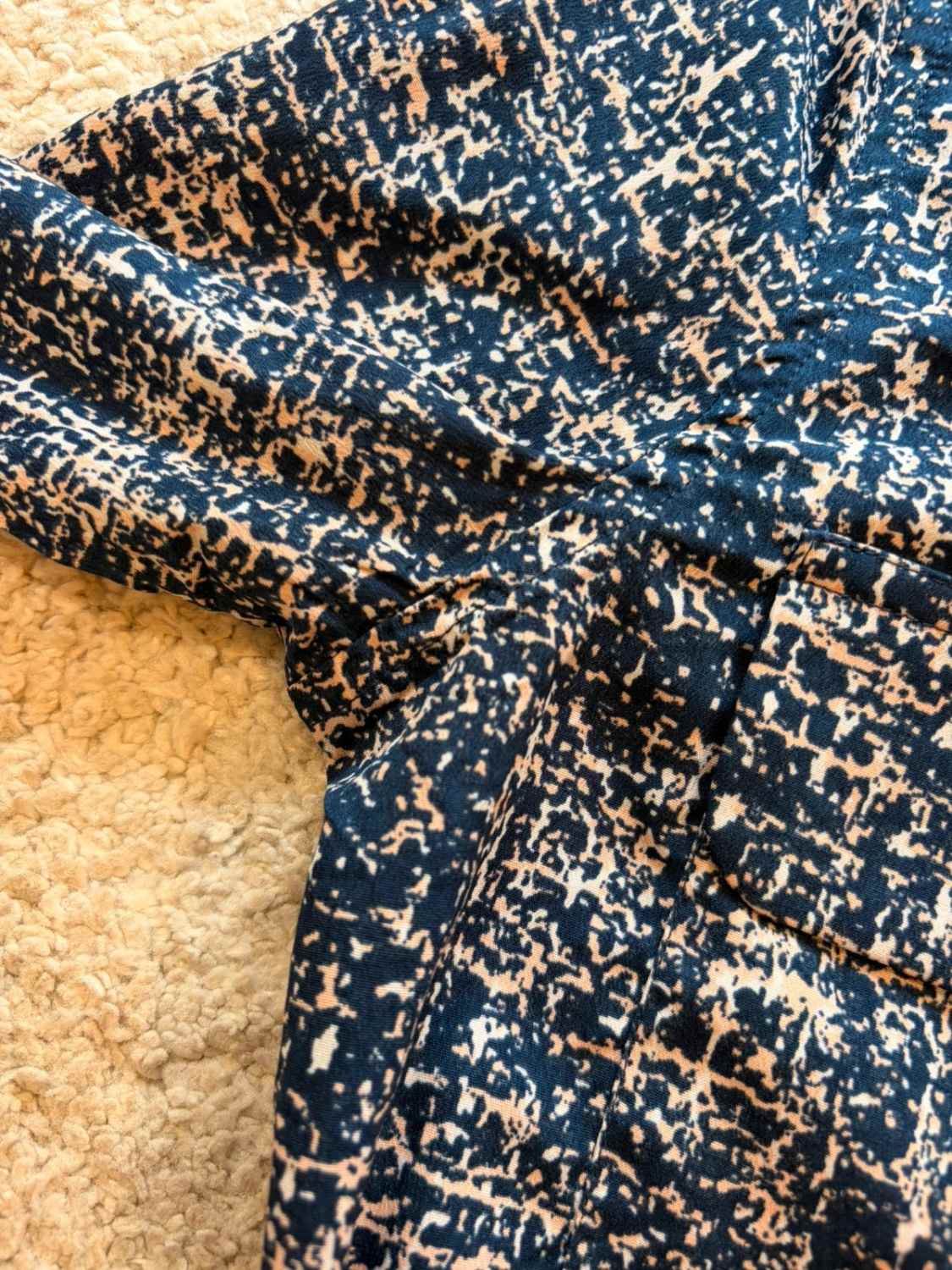 Chemise Banana Republic Bleu à Motif Blanc/Abricot