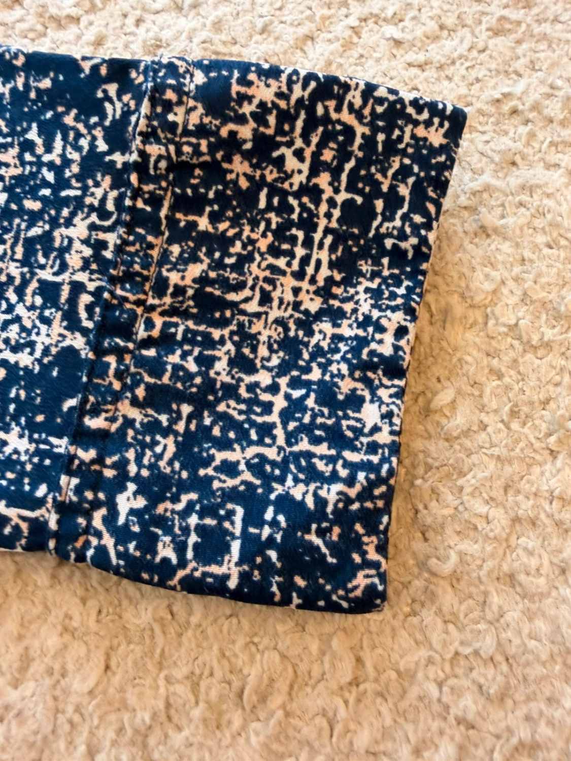 Chemise Banana Republic Bleu à Motif Blanc/Abricot