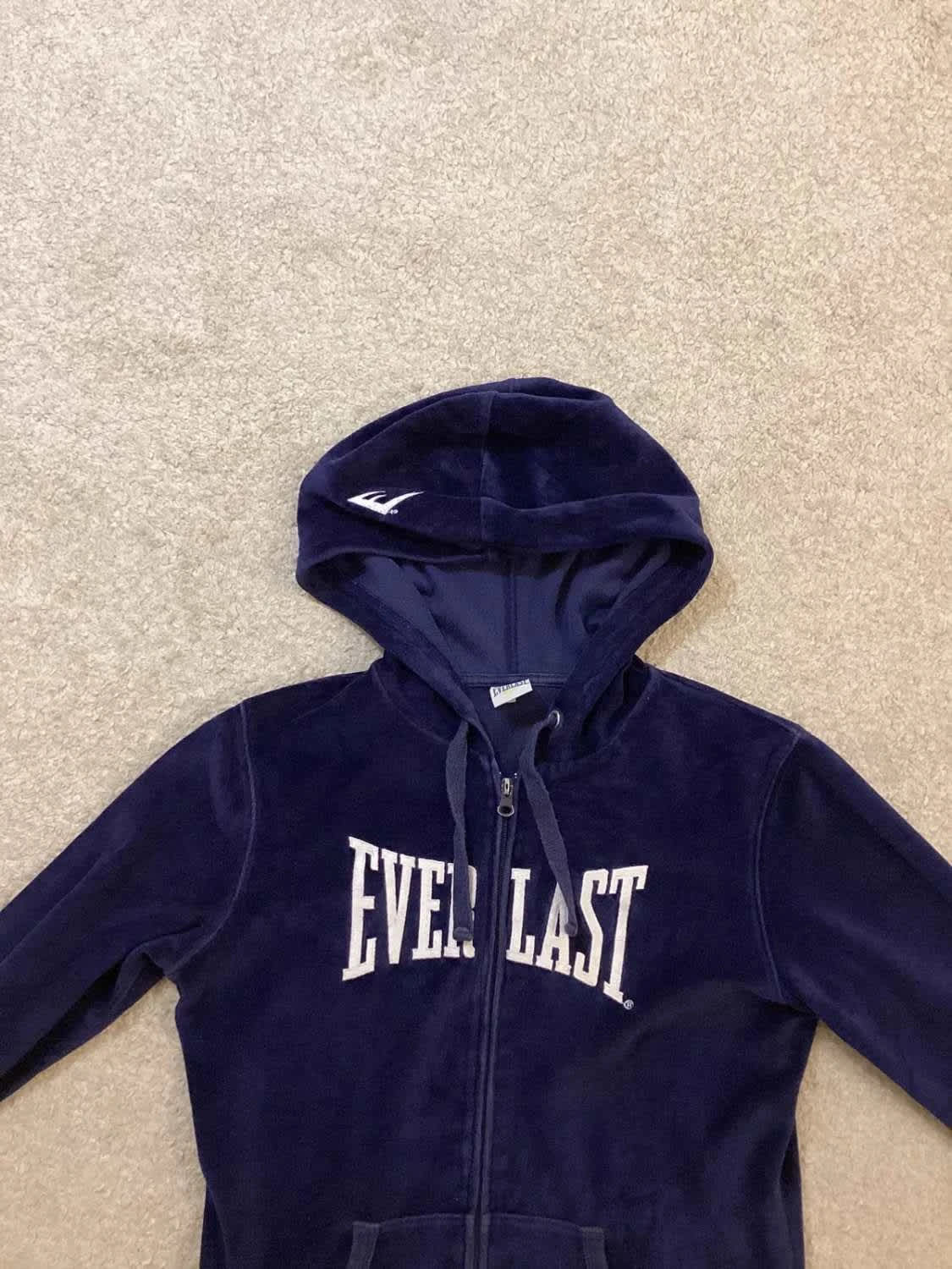 🔵 Pull Everlast à Capuche avec Zip - Marine - Taille L