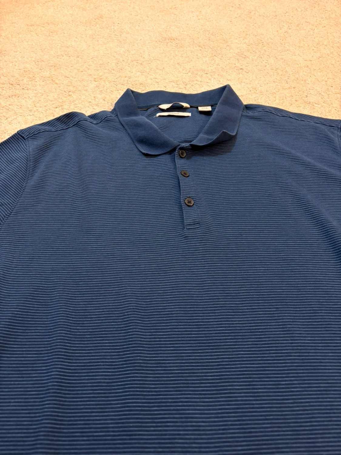 💧🔵 Polo Calvin Klein Liquid Touch à Rayures Marine/Bleu - Douceur & Élégance