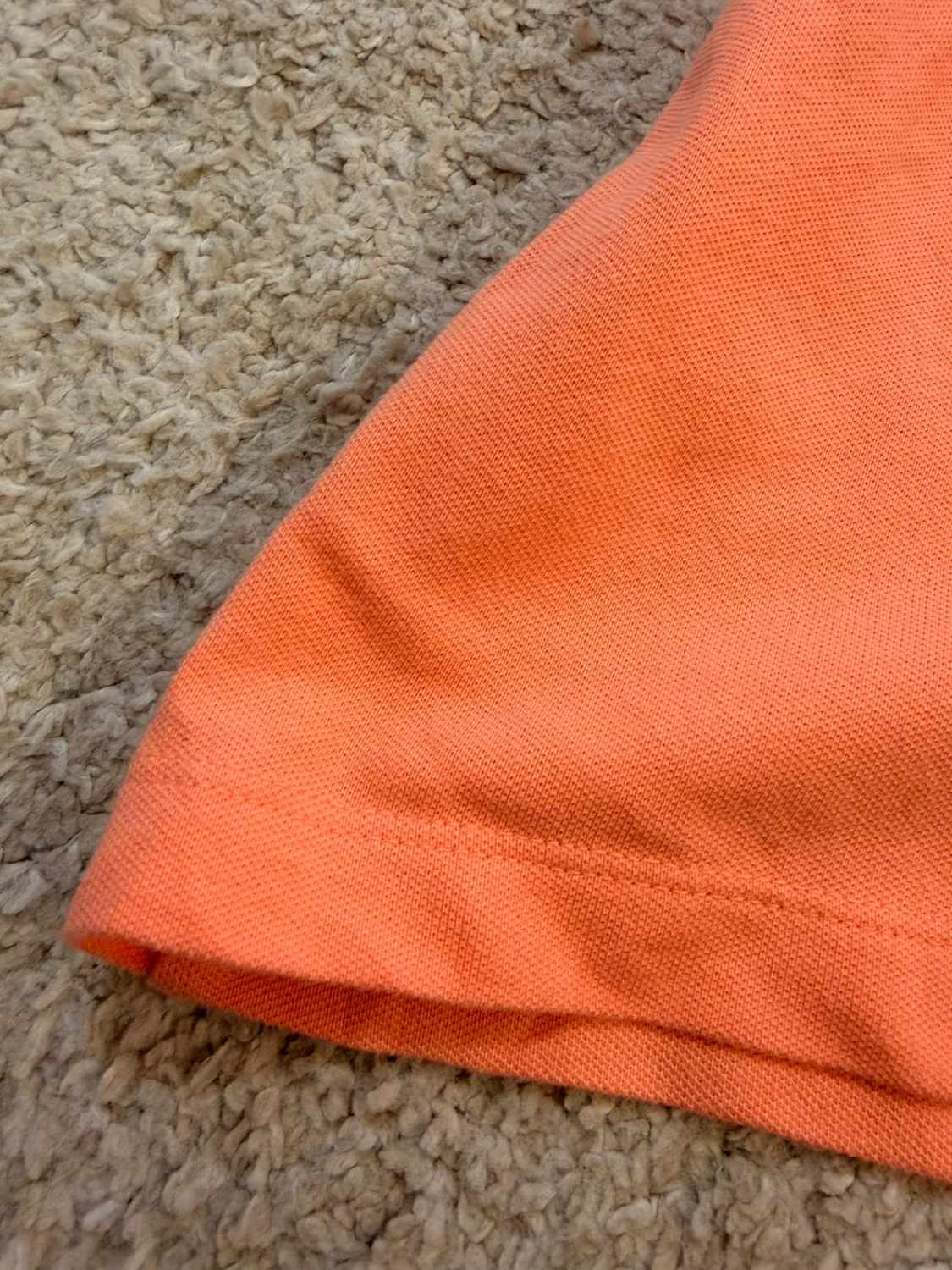 🍑Polo Tommy Hilfiger Col V Abricot Neuf Avec Étiquette