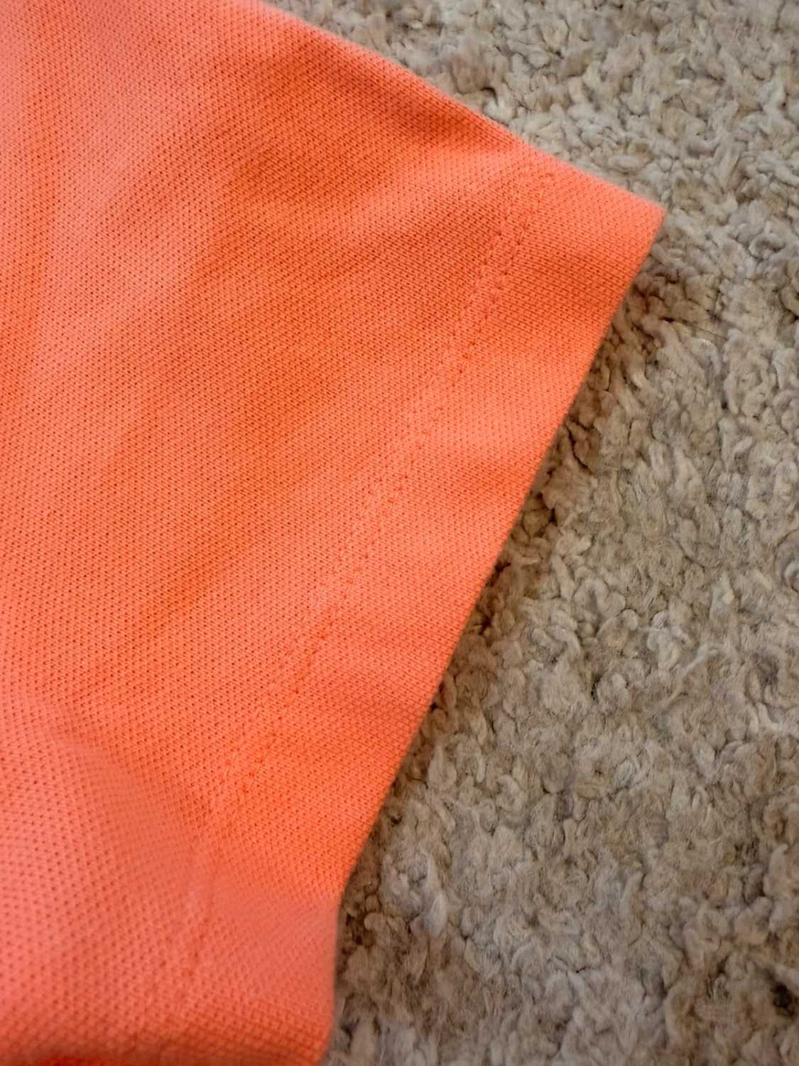 🍑Polo Tommy Hilfiger Col V Abricot Neuf Avec Étiquette