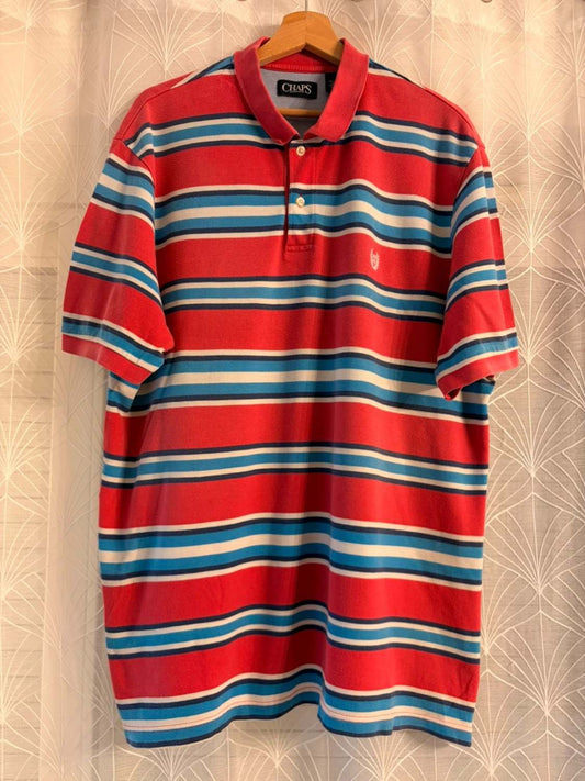 🇺🇸 Polo Chaps à Rayures Multicolores - Preppy & Energique