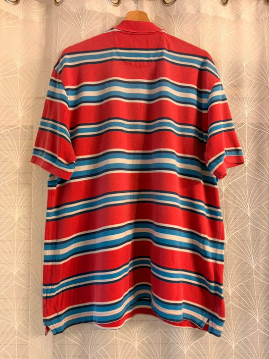 🇺🇸 Polo Chaps à Rayures Multicolores - Preppy & Energique