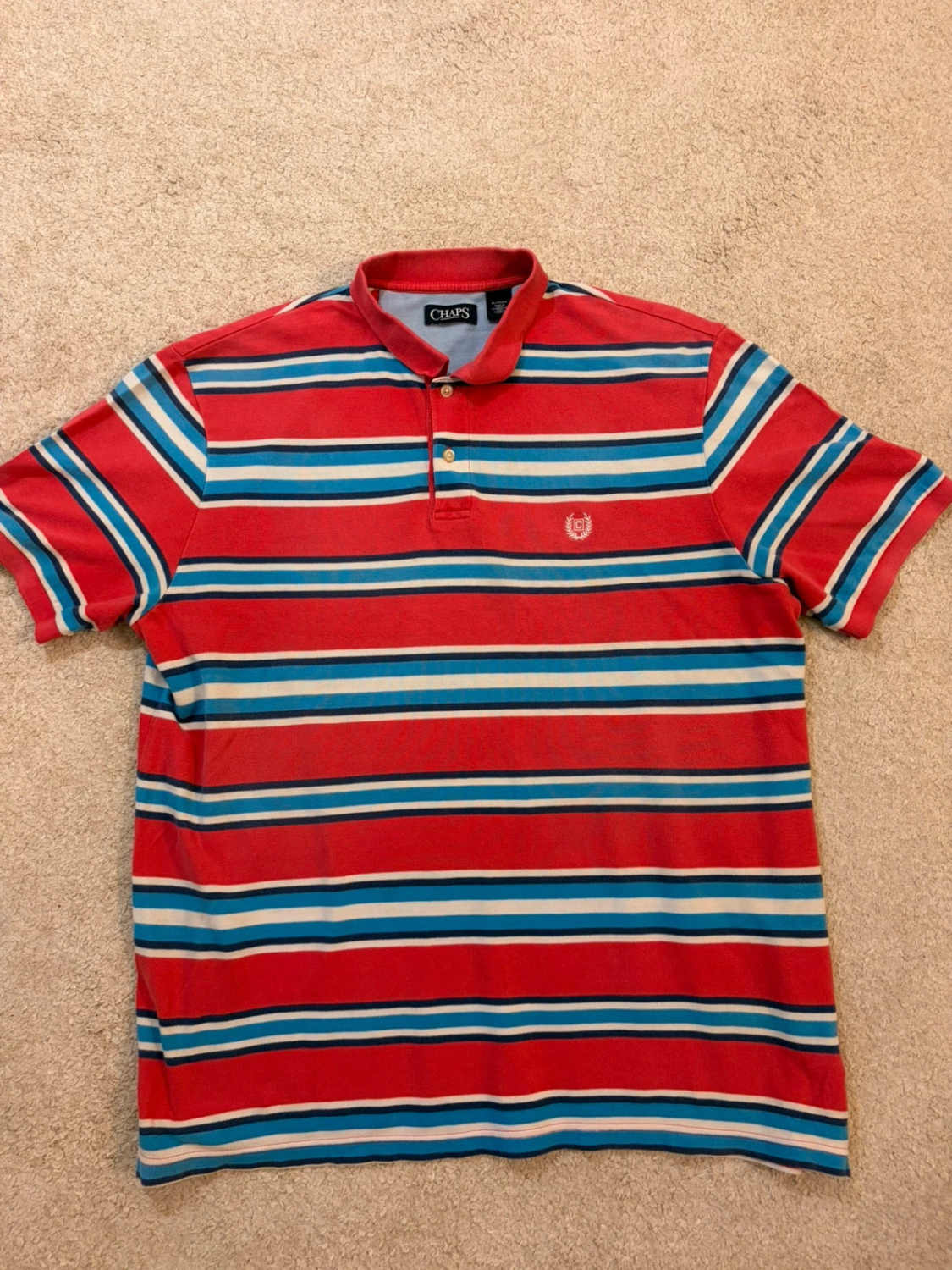 🇺🇸 Polo Chaps à Rayures Multicolores - Preppy & Energique