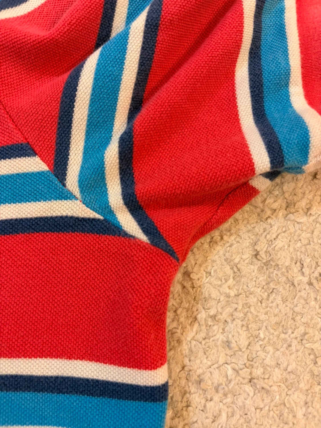 🇺🇸 Polo Chaps à Rayures Multicolores - Preppy & Energique
