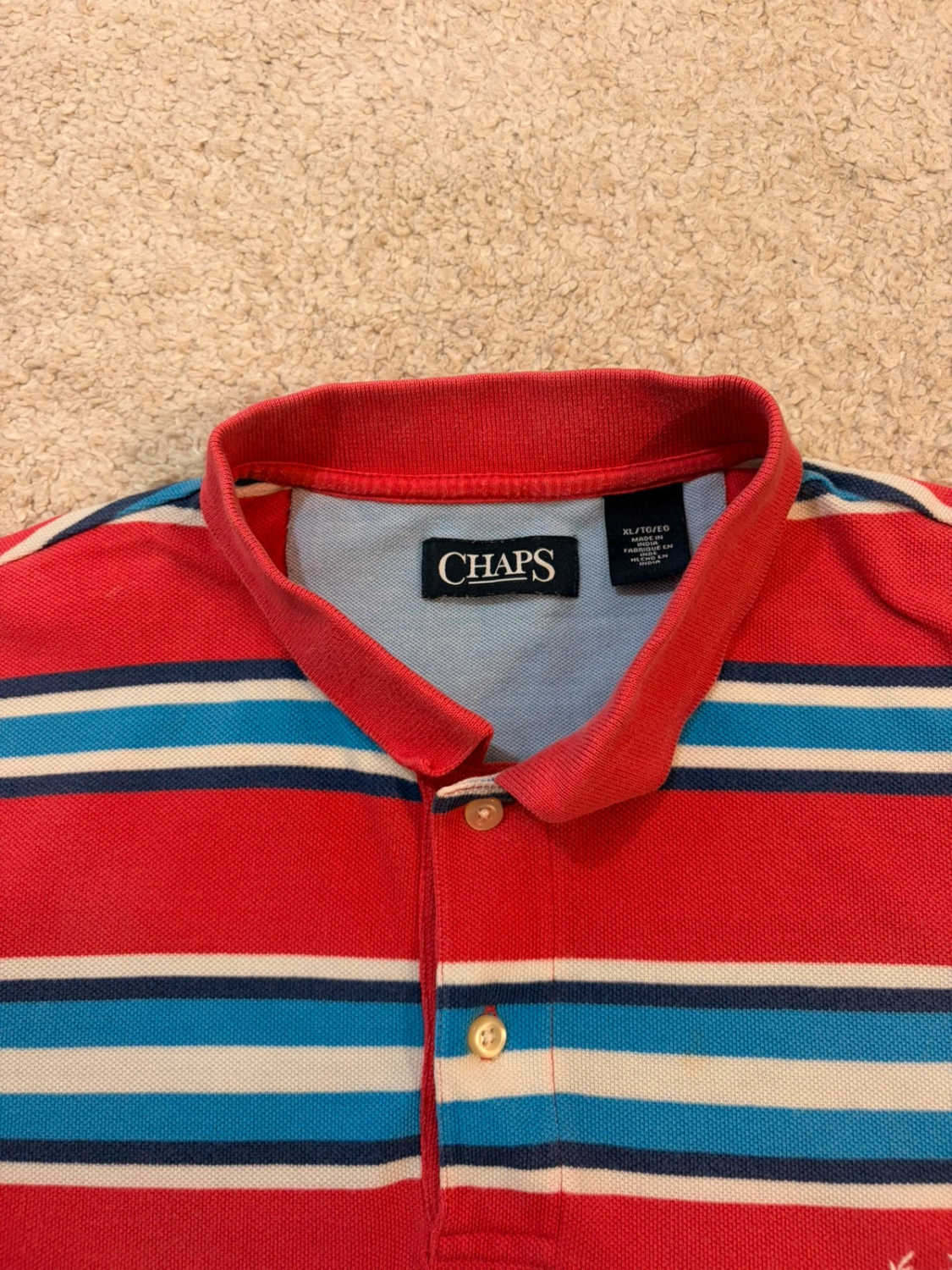 🇺🇸 Polo Chaps à Rayures Multicolores - Preppy & Energique