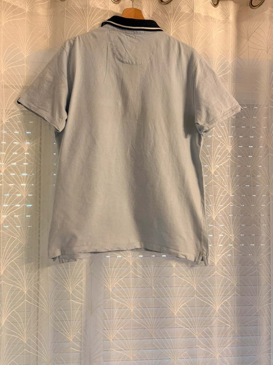 🔵 Polo DKNY à Rayures Bleu Clair/Noir - Urbain & Sophistiqué