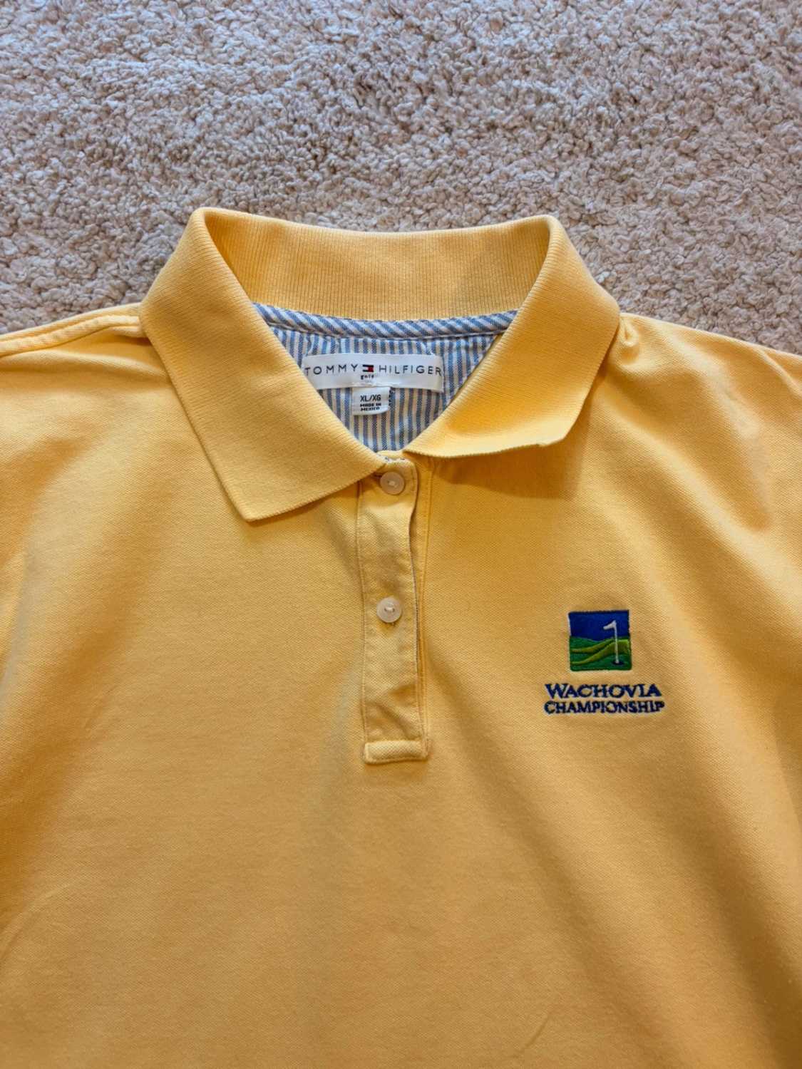 💛 Polo Tommy Hilfiger Crop Jaune "Wachovia Championship" - Collector Golf