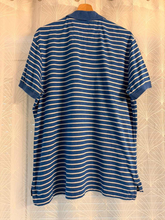 🤍 Polo Chaps by Ralph Lauren à Rayures Bleu/Blanc - Natural Stretch