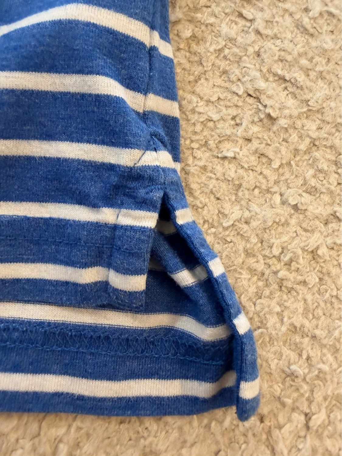 🤍 Polo Chaps by Ralph Lauren à Rayures Bleu/Blanc - Natural Stretch