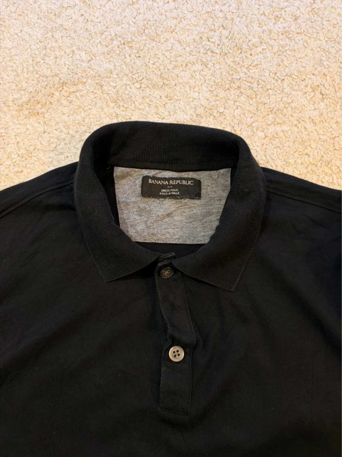 🖤👔 Polo Banana Republic "Dress Polo" Noir - Élégance Intemporelle