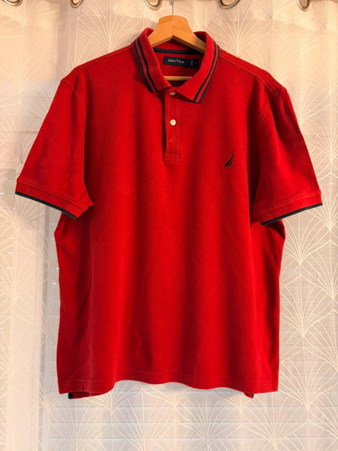 Polo Nautica Rouge - Élégance Nautique & Confortable