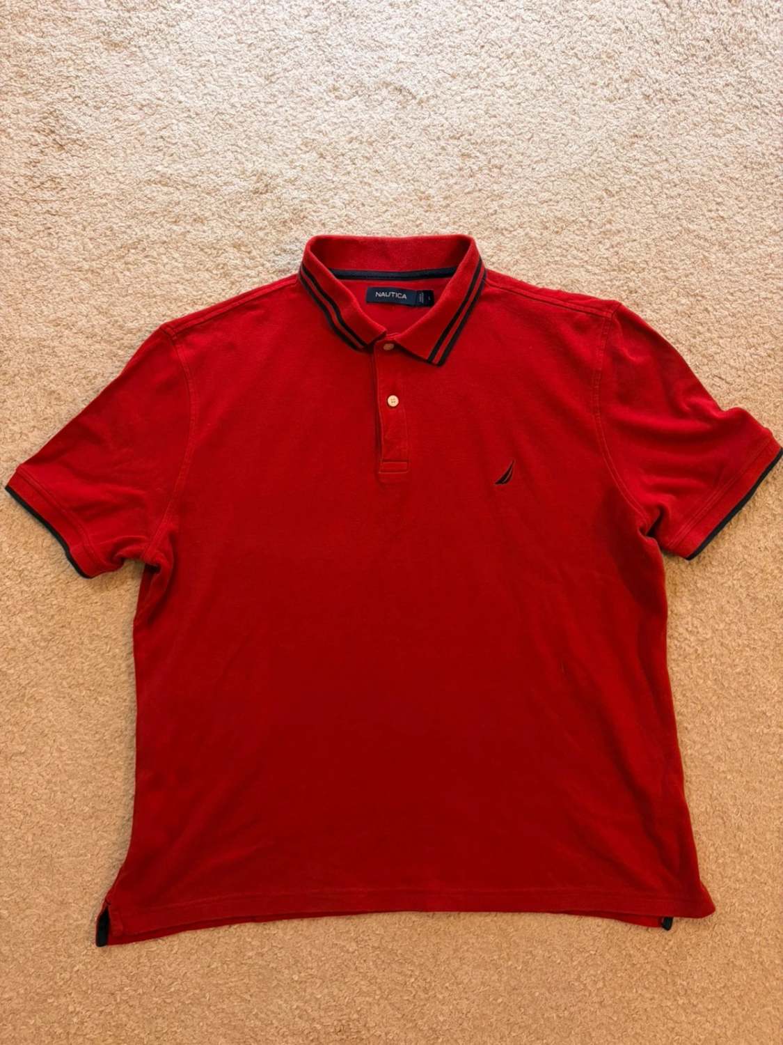 Polo Nautica Rouge - Élégance Nautique & Confortable