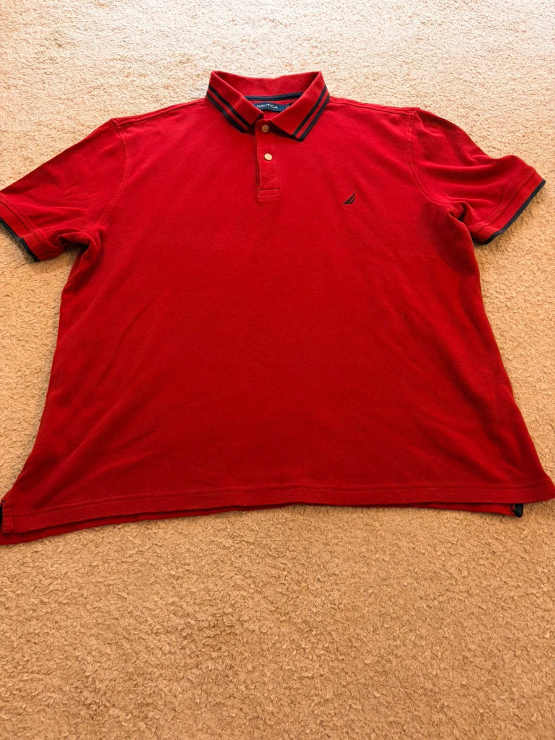 Polo Nautica Rouge - Élégance Nautique & Confortable