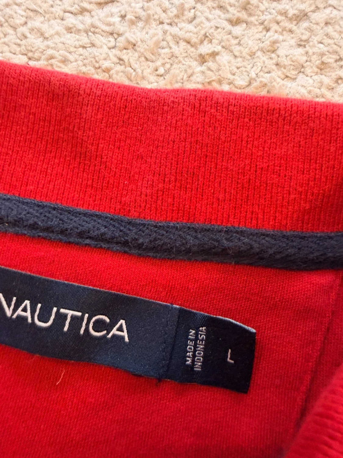 Polo Nautica Rouge - Élégance Nautique & Confortable