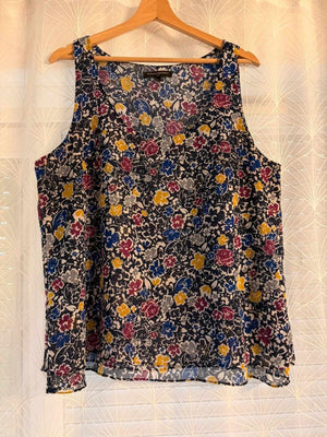 Blouse sans Manches Banana Republic - Motif Fleur - Taille XL