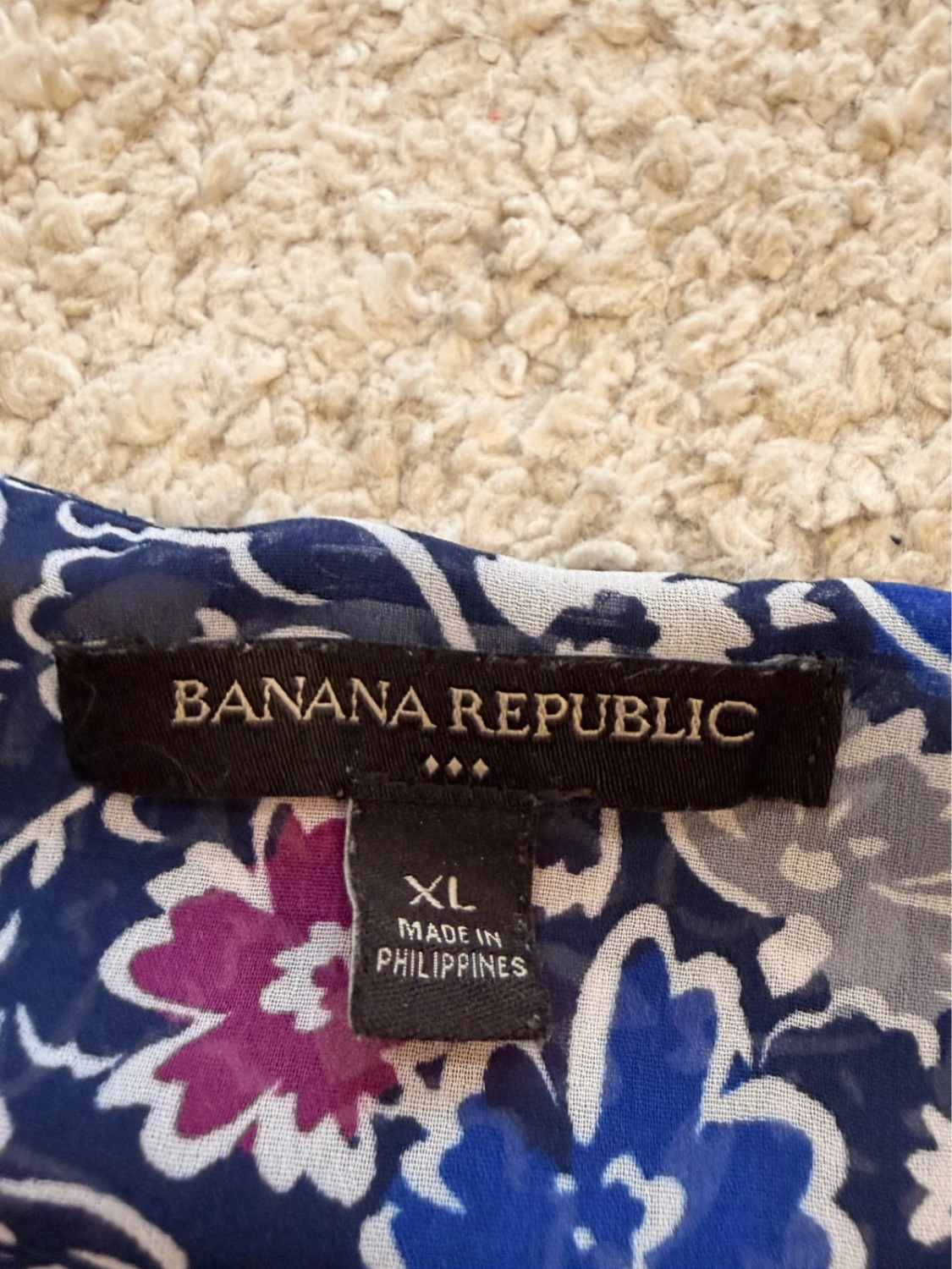 Blouse sans Manches Banana Republic - Motif Fleur - Taille XL